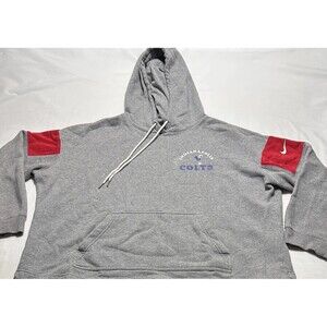 Indianapolis Colts Nike Womens XL Crop Gray Retro Logo Hoodie Cropped *READ